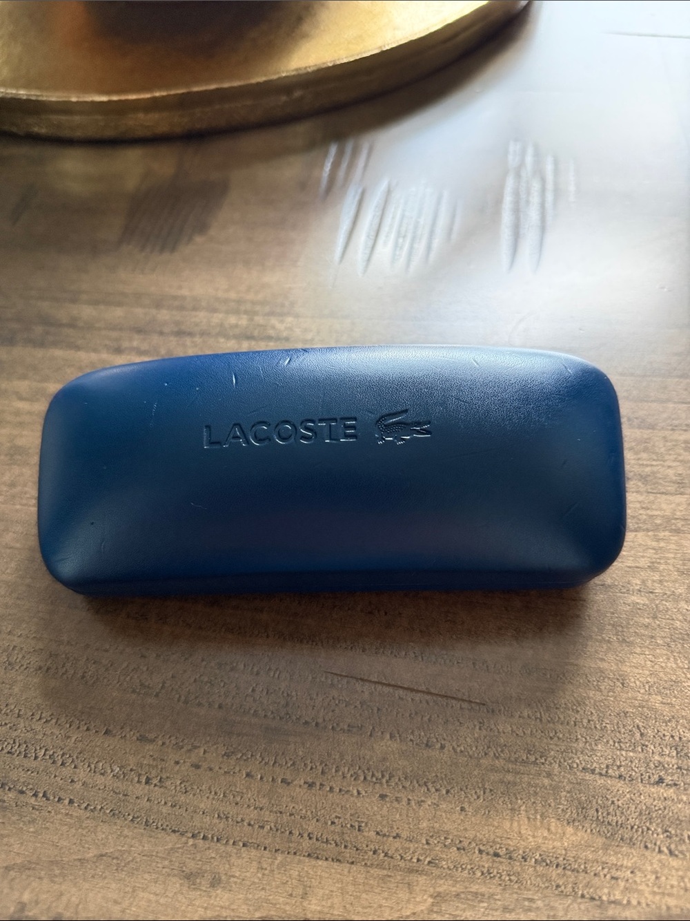 Lacoste Blue Hard Shell Eyeglass Case